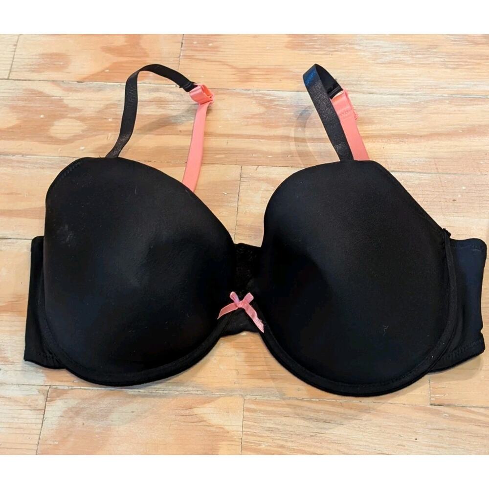 loveaffair. 42D Black & Pink Padded Underwire Full Coverage Smoothing Bra